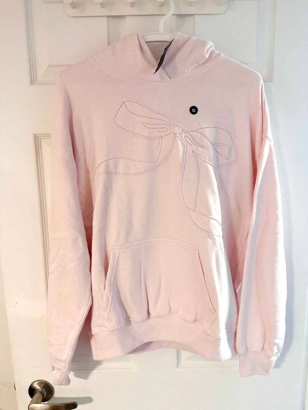 Hollister Oversized Pink Bow Hoodie